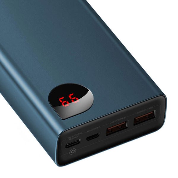 Powerbank Baseus Adaman Metal 20000mAh PD QC 3.0 65W 2xUSB + USB-C + micro USB (Blue)