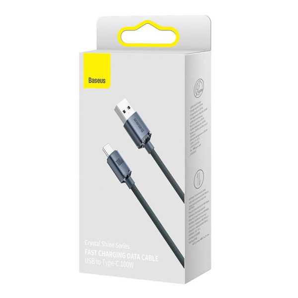 Baseus Crystal Shine cable USB to USB-C, 100W, 2m (black)