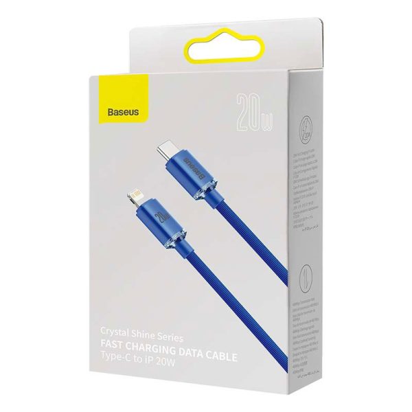 Baseus Crystal cable USB-C to Lightning, 20W, 1.2m (blue)