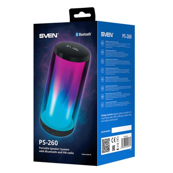 Speakers SVEN PS-260, 10W  Bluetooth (black)