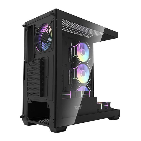 Darkflash DS900 computer case (black) + 7 ARGB fans