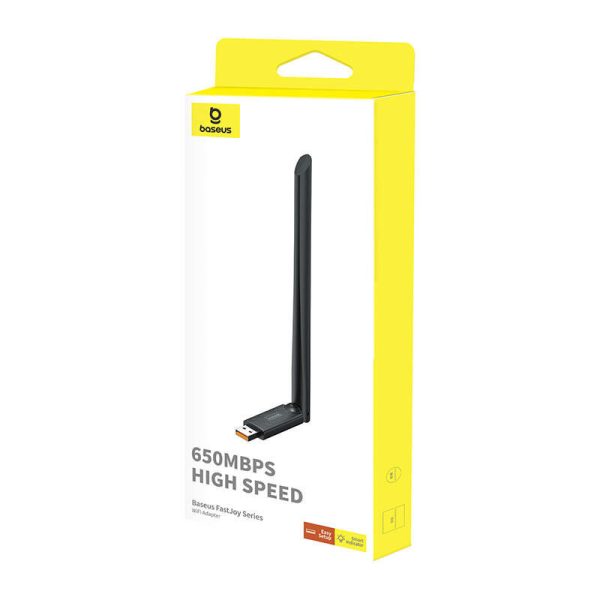 Adapter WiFi with antenna Baseus FastJoy 650Mbps (czarny)