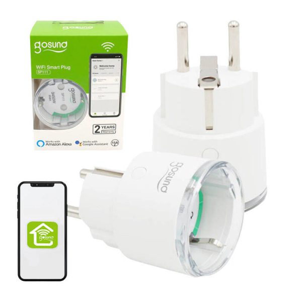 Smart plug WiFi Gosund SP111 3680W 16A, Tuya 2-pack