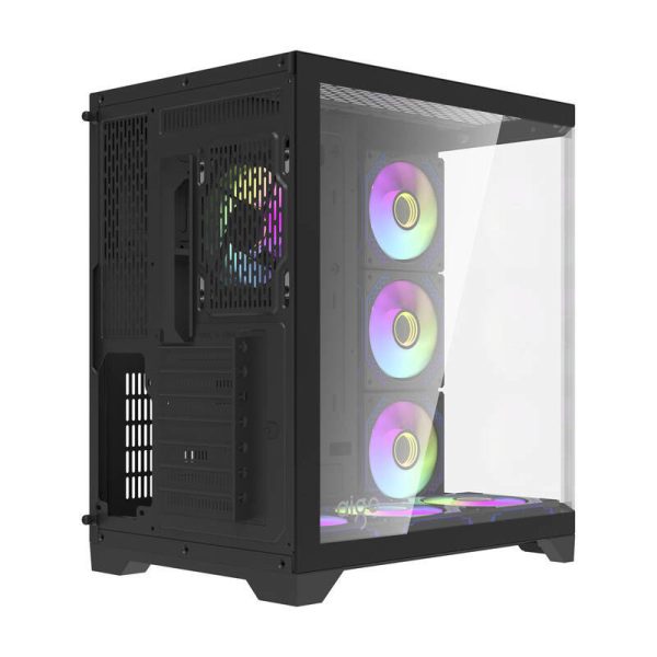 Darflash FT418 PRO computer case + 7 aRGB fans (black)