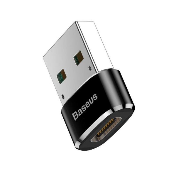 Baseus USB-C naar USB-A-adapter 3A (Zwart)