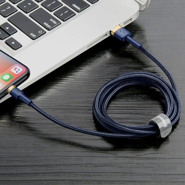 Baseus Cafule Lightning-kabel 2.4A 1m (Goud + Donkerblauw)