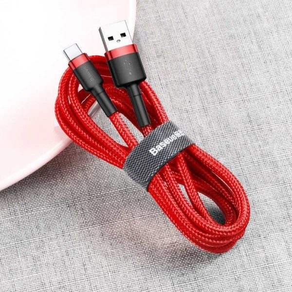 Baseus Cafule USB-C Kabel 2A 3m (Rood)