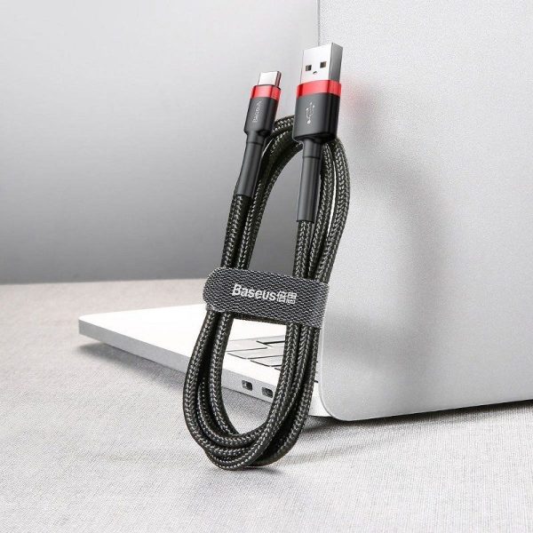 Baseus Cafule USB-C kabel 2A 3m (Zwart + Rood)