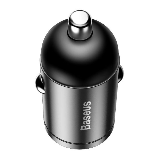 Baseus Tiny Star Mini Snel Opladen Auto Oplader USB-poort 30W Grijs