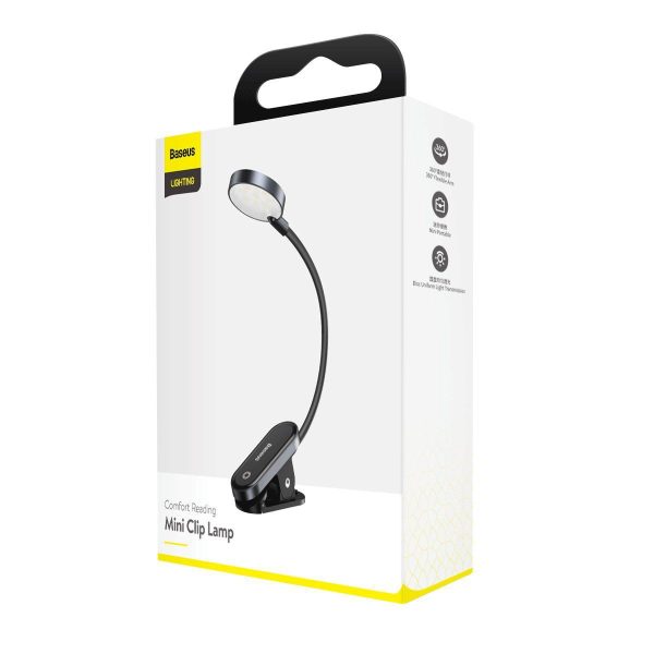 Baseus (DGRAD-0G) Comfort Lees Mini Clip Lamp (donkergrijs)