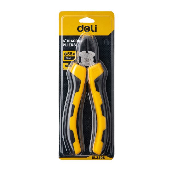 Diagonal Pliers 6" Deli Tools EDL2206 (yellow)