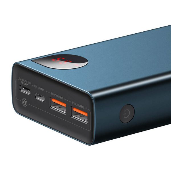 Powerbank Baseus Adaman Metal 20000mAh PD QC 3.0 65W 2xUSB + USB-C + micro USB (Blue)