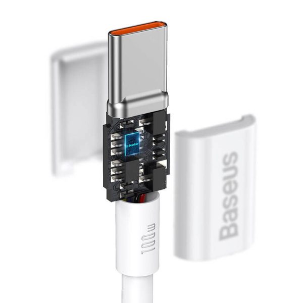 Baseus Superior Series Cable USB-C to USB-C, 100W, 2m (white)