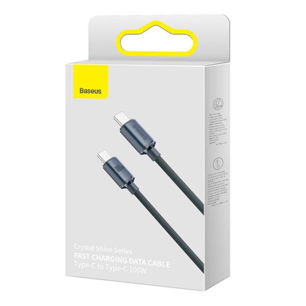 Baseus Crystal Shine cable USB-C to USB-C, 100W, 1.2m (black)