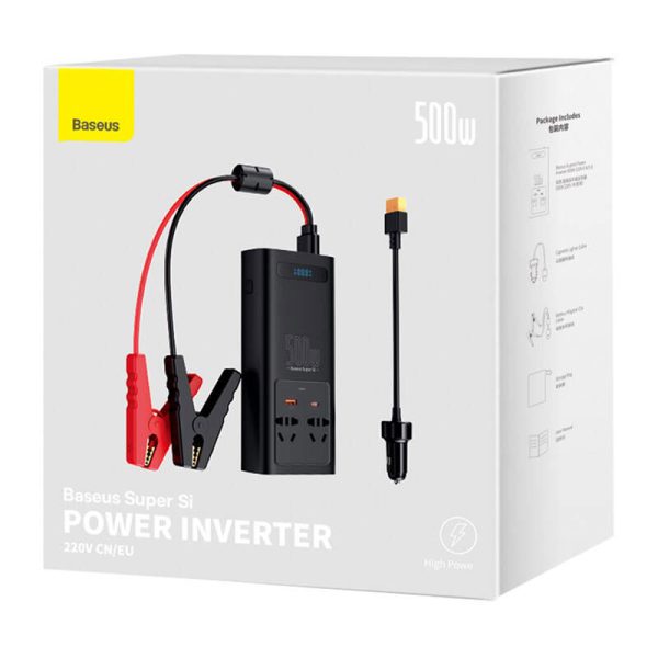 Power Inverter Baseus 500W (220V CN/EU) (black)