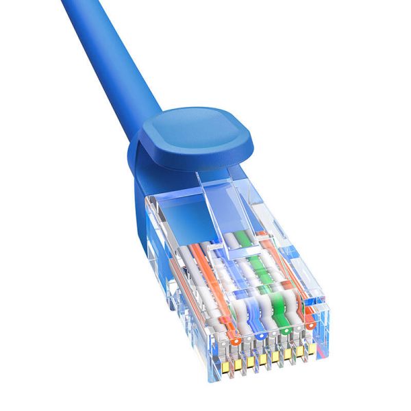 Round Cable Baseus Ethernet RJ45, Cat.6, 0,5m (blue)