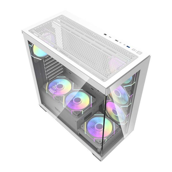 Computer case  Darkflash DS900 (white) + 7 ARGB Fans