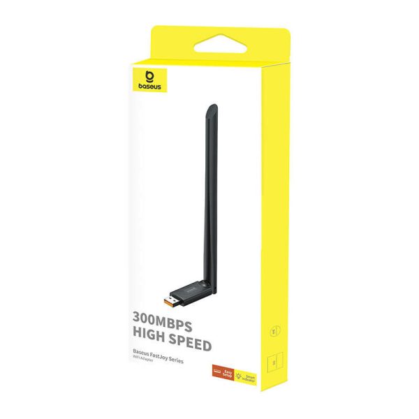 Adapter WiFi with antenna Baseus FastJoy 300Mbps (czarny)