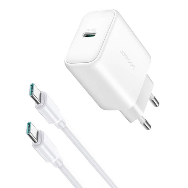 Joyroom power charger JR-TCF24 with C-C cable 30W 1m (white)