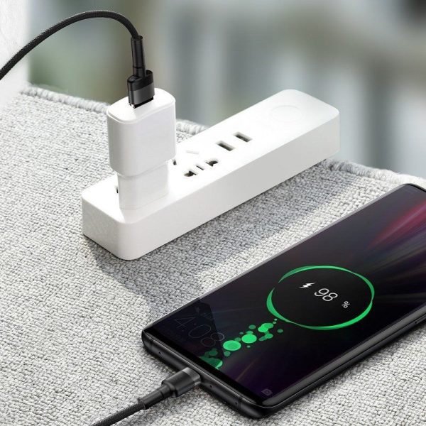 Baseus Cafule USB-C Kabel Huawei SuperCharge, QC 3.0, 5A 1m (Zwart + Grijs)