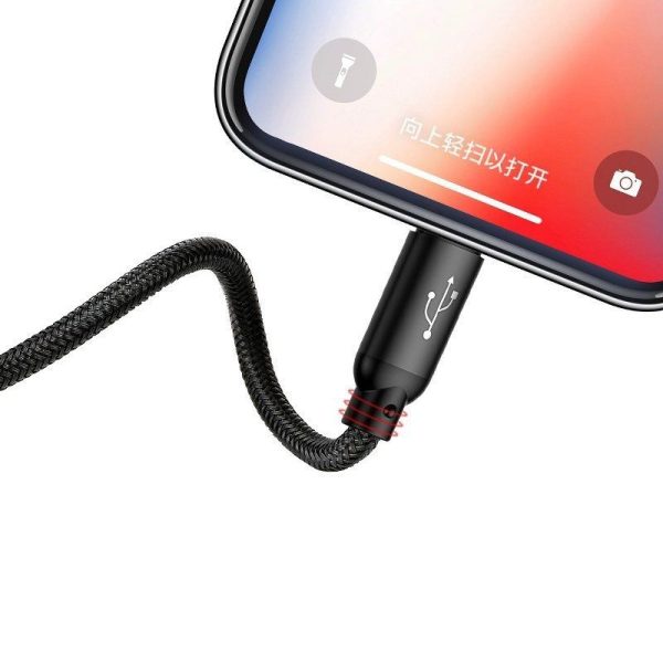 Baseus 3in1 Kabel USB-C / Lightning / Micro 3,5A 0,3m (Zwart)