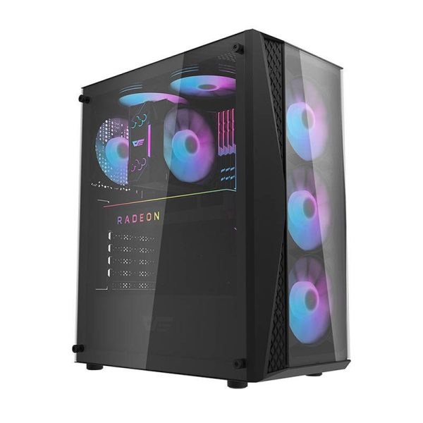 Darkflash DK352 Plus Computer Case with 4 Fans (Black)