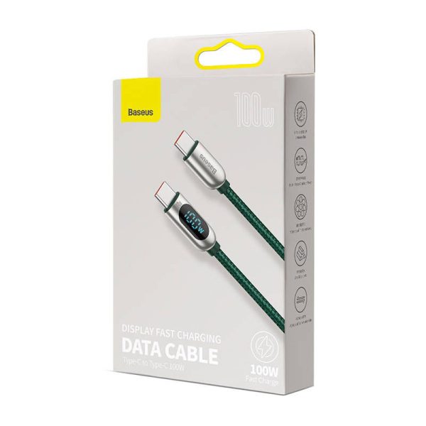 Baseus Display Cable USB-C to USB-C 100W 1m (green)