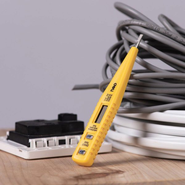 Voltage Tester 12-250V Deli Tools EDL8003 (yellow)