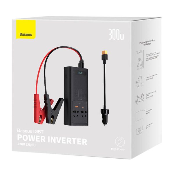 Power Inverter Baseus 300W (220V CN/EU) (black)