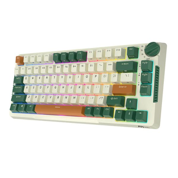 Wireless mechanical keyboard Royal Kludge RKH81 RGB, Sky cyan switch (green)