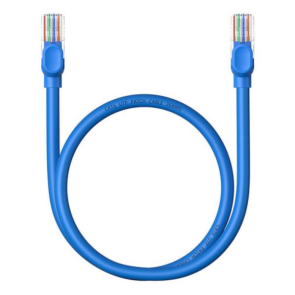 Round Cable Baseus Ethernet RJ45, Cat.6, 0,5m (blue)