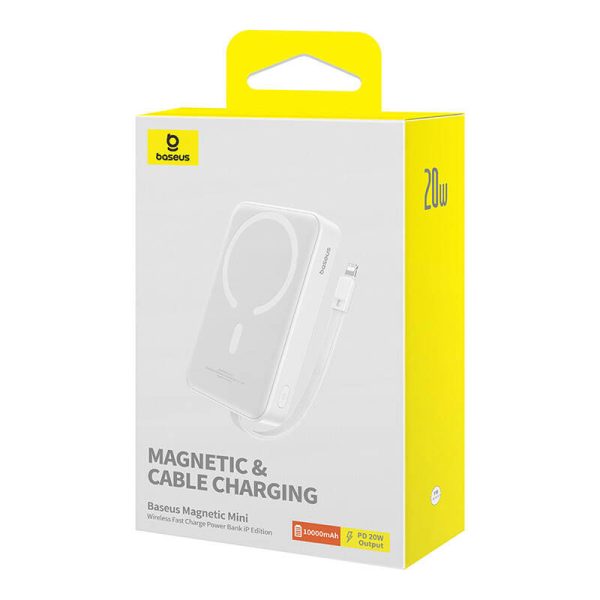 Powerbank Baseus Magnetic Mini 10000mAh, Lightning 20W MagSafe (white)