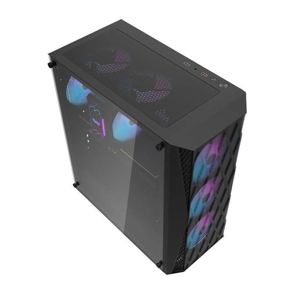 Computer case Darkflash DK352 MESH + 4 aRGB fans (black)