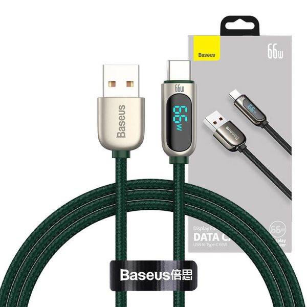 Baseus Display Cable USB to Type-C, 66W, 1m (green)