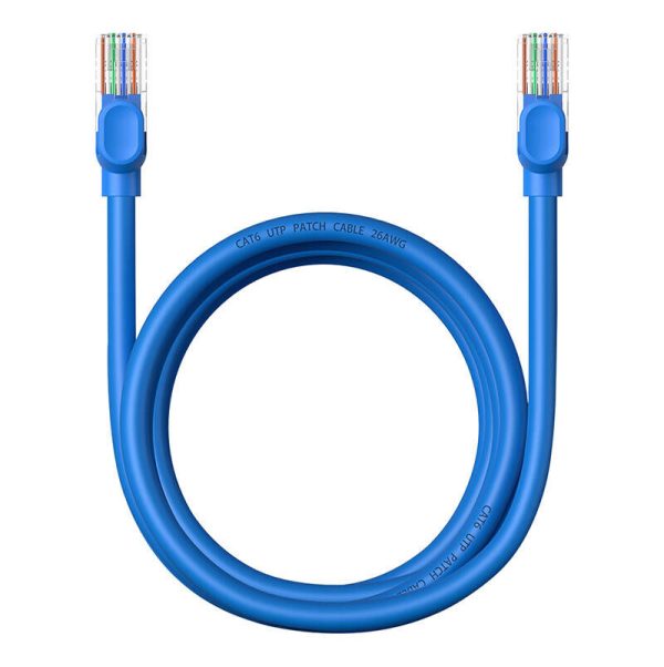 Round Cable Baseus Ethernet RJ45, Cat.6, 2m (blue)