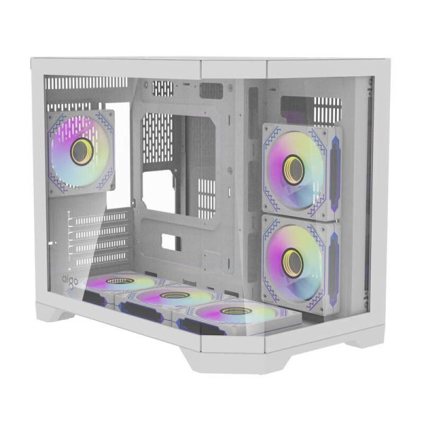 Darflash FT418 computer case + 6 aRGB fans (white)