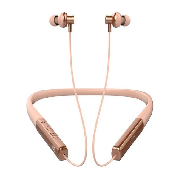 LDNIO N01 wireless neckband headphones (rose gold)