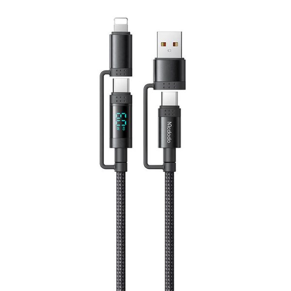 McDodo 4-in-1 USB-C/A to USB-C/Lightning cable CA-1990 1.2m (black)