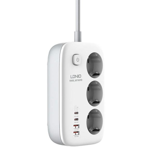 Power Strip GaN LDNIO SE3436 65W white