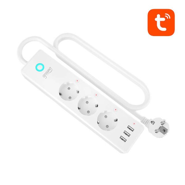 Gosund P1 PLUS smart WiFi power strip (3x AC schuko, 3x USB-A) Tuya