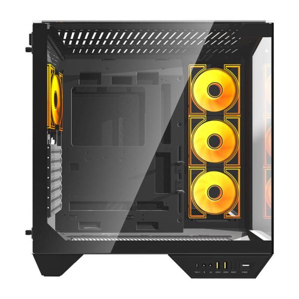 Darkflash DY470 computer case (black) + 4 fans