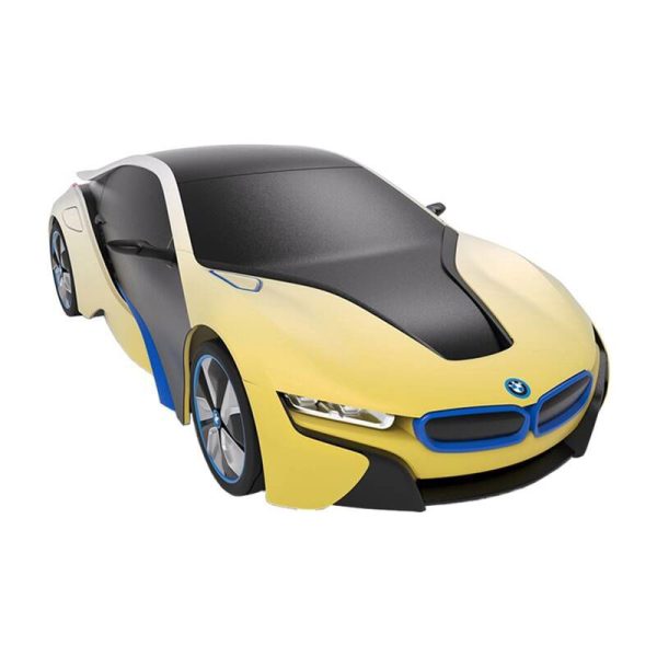 RASTAR R/C 1:24 BMW i8 remote controlled car- UV-sensitive (white and yellow)