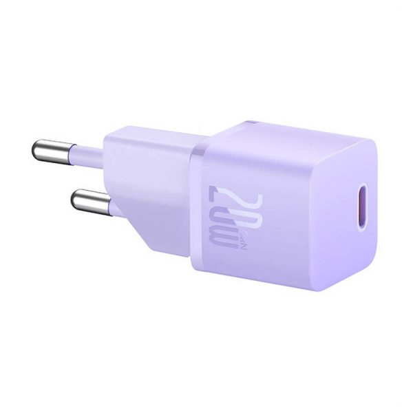 Mini wall charger Baseus GaN5 20W (purple)