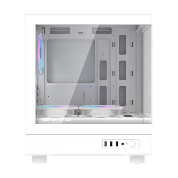 Darkflash DB330M computer case (white) + 3 ARGB fans