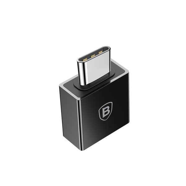 Baseus Exquisite USB to USB-C 2.4A Adapter (Black)