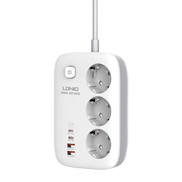 Power Strip GaN LDNIO SE3436 65W white