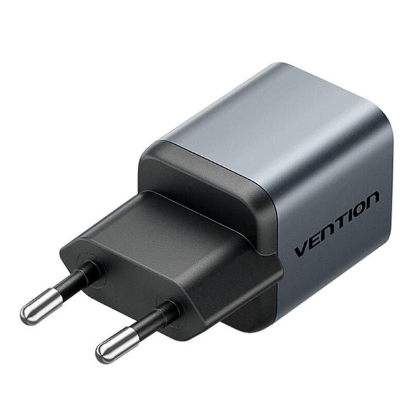 GaN Vention USB-C 20W Charger + USB-C-L 1m Cable (Gray)