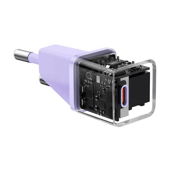 Mini wall charger Baseus GaN5 20W (purple)