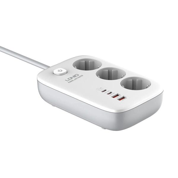 Power Strip GaN LDNIO SE3436 65W white