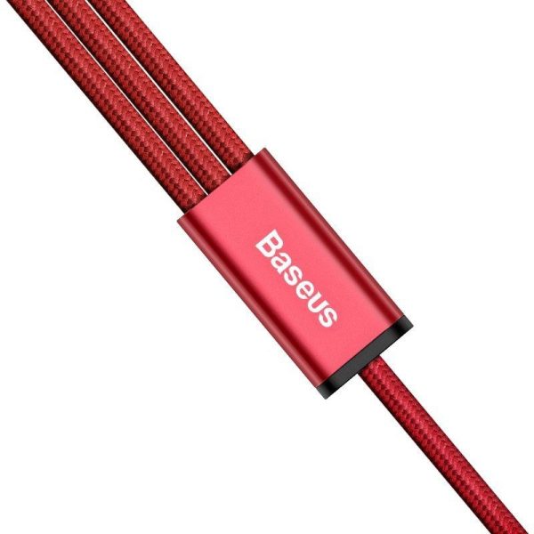 Baseus Rapid USB cable 3in1 Type C / Lightning / Micro 3A 1,2M (red)